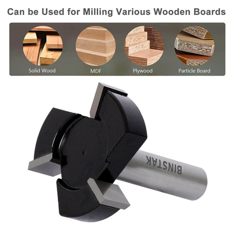 CNC Spoilboard Surfacing Router Bit With Half Inch Shank, 2 Inch Cutting Diameter, for wood milling and slab flattening