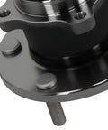 Close-up of Rear Wheel Bearing And Hub Assembly 512347 For Mazda 3 And Mazda 5 5 Lug ABS Encoder 4-Bolt Square Flange