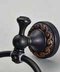 Oil Rubbed Bronze Round Towel Ring Wall Mounted With Flower Base Brass Towel Holder For Bathroom Accessories Screw In Mount