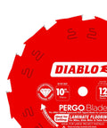 PergoBlade Saw Blade For Laminate And Wood Flooring, 10 Inch Diameter, features 12 teeth and PCD tip for clean cuts