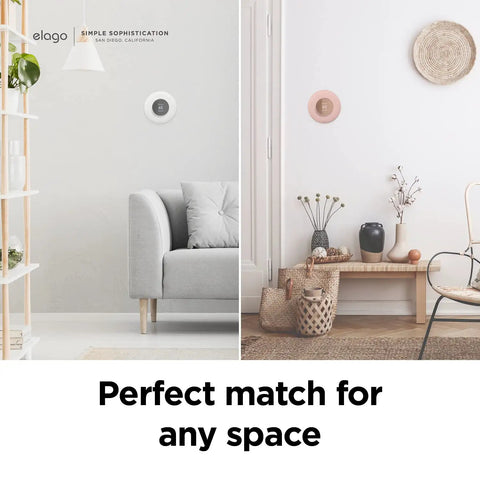 Wall Plate Cover Set For Google Nest Thermostat 2020 Snow Finish Durable Polycarbonate Material in modern living room