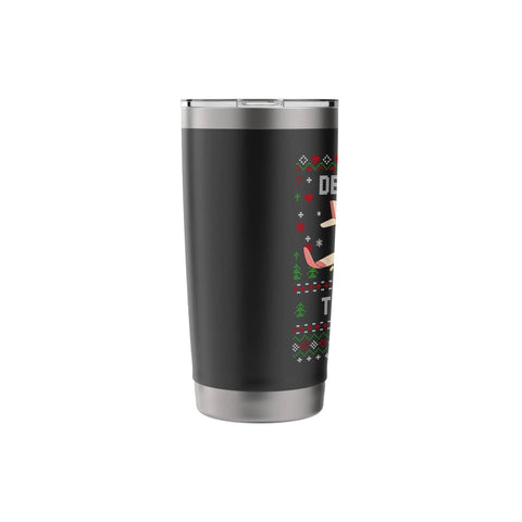 Christmas Glider Pilot Ugly Sweater Thermals Set With Soaring Stainless Steel Insulated Tumbler featuring festive design