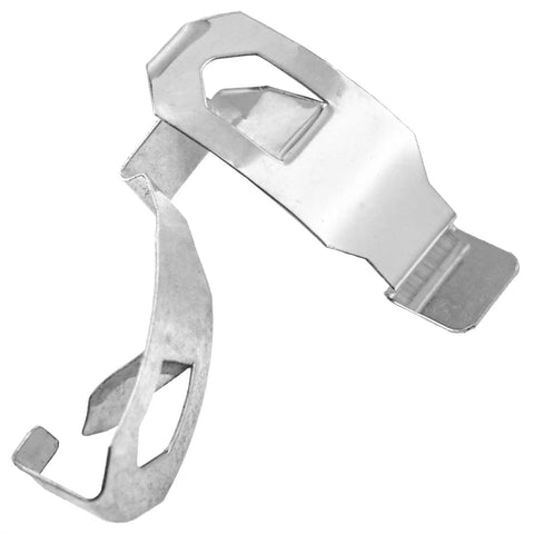 Heavy Duty Metal Picture Frame Backing Clips Set With Spring Rotating Clamps, silver, close-up view on white background.