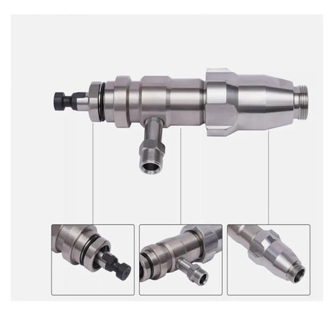 Heavy Duty Airless Paint Sprayer With Rock Solid Jet Pump For Sick Wall Finishes Quick Setup showing jet pump assembly with connectors.