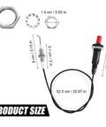 Two Pack Piezo Igniter Kit With Spark Ignition For Propane Grills Gas Fireplaces Ovens And Heaters product dimensions