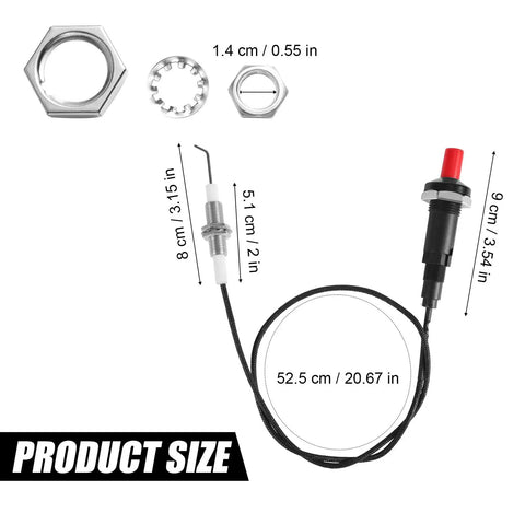 Two Pack Piezo Igniter Kit With Spark Ignition For Propane Grills Gas Fireplaces Ovens And Heaters product dimensions