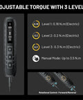 Electric Precision Screwdriver Set 181 In 1 Cordless Tool Kit with adjustable torque settings displayed