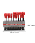 Top Tier 10 Piece T Handle Hex Keys With Bracket For Car Repair, CNC Jobs And Woodwork, Heavy Duty Steel Allen Wrenches In 2mm To 10mm Sizes Made For Pros. red 10-piece metric T-handle hex key set with bracket, 2mm-10mm