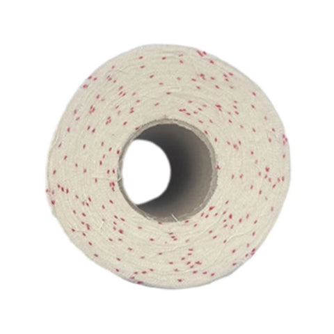 Top view of Essential Cotton Camp Cloth That Is Quick And Efficient For Hiking And Camping Gear on a roll with red speckles.