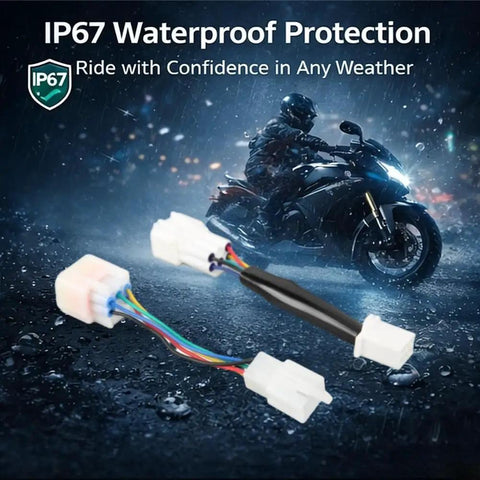 Two Pack Dope Electric Motorcycle Controller Connector Set Waterproof IP67 Hall Sensor Adapter For Electric Bikes, Scooters, And Motorcycles, 165mm Cable Length, Compact 25x25mm Male And Female Heads