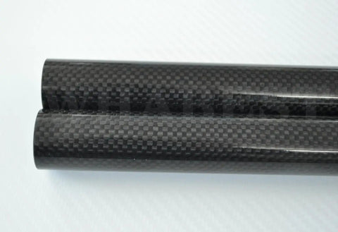 Carbon Fiber Tubes 3K 5mm To 10mm Diam 500mm Length 100 Percent Full Carbon Composite Gloss Plain Finish Close-up