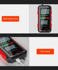 Digital display and USB charging of True RMS 6000-Count Digital Voltmeter And USB Rechargeable Auto Ranging Multimeter