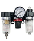 Preparation Unit FRL Combo For Pneumatic Systems AC Series with inline filter regulator lubricator, AC15001 AC20001 ports