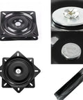 Heavy Duty Bar Stool Swivel Replacement for Recliner Chair Two Pack 6 Inch Ball Bearing Swivel Mount Plate detail view