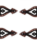 Antique Copper T-Strap Hinges Pack Of 4 Heavy Duty Barn Door Hinges for Wooden Fences and Farm Gates, decorative cast iron hardware.
