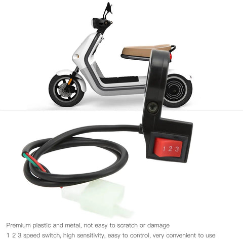 22mm Handlebar 3 Speed Control Switch For Electric Bikes ATVs And Offroad Motorcycles Durable Easy Fit Premium Switch For Street Dirt And Scooter Mods