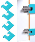 Adjustable Door Hinge Jig for Quick Installations and Precise Hinge Cutting, magnetic alignment, 4-pack for cabinets