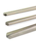 Kickass Three Piece HSS Bowl Gouge Set Featuring Solid Beech Handles For Flawless Bowl And Vessel Turnings Heavy Duty Woodturning Lathe Tools For The Modern Craftsman - three high speed steel gouges showing different profiles.