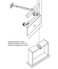 Top Shelf Monorail Drawer Slide Rollers With Steel Brackets And Smooth Plastic Wheels For Effortless Cabinet Fixes installation diagram.