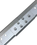 Vertical Track Replacement Kit For 7 Foot Garage Doors With 76 Inch Spliced Rails In Galvanized Steel Hardware close-up view