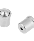 Ball Plunger Set 10 Pack 5mm By 6mm Stainless Steel Ball Spring Plungers With Push Fit Design For Mechanical Gear Fixtures Clamps And Pro Grade Heavy Duty Industrial Applications, two stainless steel plungers shown