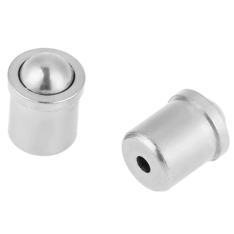 Ball Plunger Set 10 Pack 5mm By 6mm Stainless Steel Ball Spring Plungers With Push Fit Design For Mechanical Gear Fixtures Clamps And Pro Grade Heavy Duty Industrial Applications, two stainless steel plungers shown