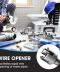 Upgrade 4 in 1 Water Pipe Wrench For Electric Drills Handles 1/2 Inch 3/4 Inch And 1 Inch Pvc Pipes Carbon Steel Thread Cutting Tool in a home plumbing setup.