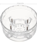 Heavy Duty Detector Removal Head Replacement Bowl For Smoke Alarm Base With Rock Solid Grip, clear plastic, 15.7cm diameter.