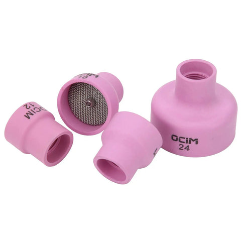 Easy Install Ceramic Welding Cup Set With Alumina Gas Lens Kit For TIG Tools Compatible With Wp20 And Industrial Equipment To Boost Efficiency, pink ceramic cups.
