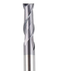 Close-up of one bit from Five-Piece 2 Flute Square Nose End Mill Set TiAlN Coated Carbide Upcut CNC Router Bits 1/4 Inch Shank