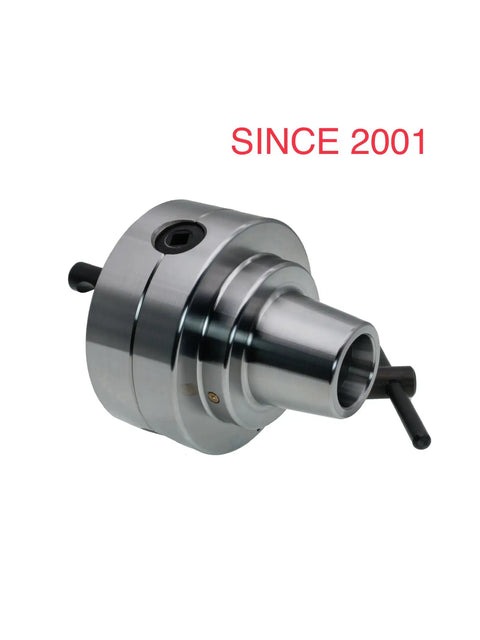Beefy Pro Grade D1-4 Lathe Chuck Closer With 5C Collet 3 Pinion Gears Operated For Quick, Smooth Close And Boss Precision Up To 6000 RPM TIR.0004-.0006 Body Accuracy Within.0002 Rugged Tool Holder For Lathe
