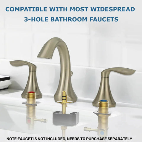 Rough-In Valve With Drain Assembly For Widespread Bathroom Sink Faucets Easy Install Half Inch IPS Connections Brass Construction S9000 Series displayed