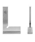 QWORK precision machinist square, 3-inch engineer square in hardened steel (75x50mm) with front and side views