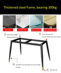 Heavy Duty Metal Desk Legs Adjustable Table Frame Straight Built Tough Rectangular Furniture Base With Slick Anti Rust Coating Soft Padded Suction Cups showing thickened steel frame supporting 300kg with slotted design.