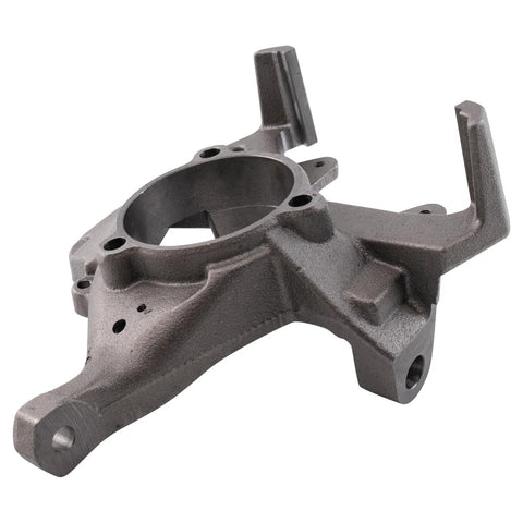 Front view of steering knuckle from Front Drivetrain Kit With Steering Knuckles And Wheel Hub Bearings For 1999 2001 Jeep Cherokee And 1997 2006 Wrangler Rebuild Or Replacement Direct Fit And Durable Design For Long Lasting Performance Ready To Roll