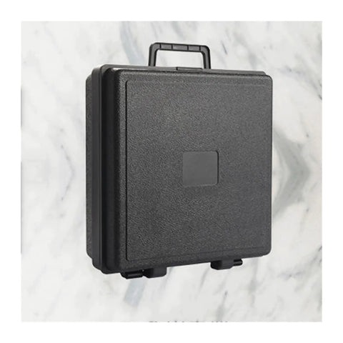 Heavy Duty 10 Inch Vacuum Suction Cup With Metal Handle For Granite Slabs Glass And Tile Manual Pump Lifter Tool in black carrying case.