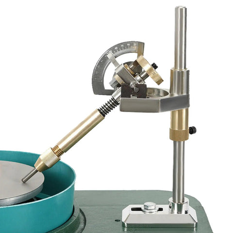 Faceting And Polishing Machine For Jewelry 180W Jade Grinder with adjustable angle manipulator and 6 inch disc, green cast iron body