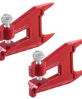 Stump Vise For Chainsaw Sharpening, 2 Pack Filing Vise Set, adjustable red clamps for all chain sizes, side view