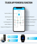 Hella Secure Smart Entry Door Lock Featuring Slick Fingerprint Reader Password Keypad Rfid Cards And Smooth Phone App Remote Management interface on smartphone, showcasing smart lock functionalities.