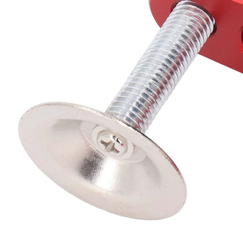 Close-up of threaded shaft and silicone pad of 2 Pack 20mm Aluminum Bench Dog Clamps For Woodworking Built Tough, Heavy Duty Workholding