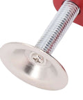 Close-up of a screw and pad of Beefy Aluminum Bench Dog Clamp With 20mm Dog Hole Silicone Pad Protected Woodworking Surface