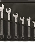 Heavy Duty 9 Piece Combination Wrench Set With 15 Degree Angled Ring Heads In Chrome Alloy Steel And Chrome Plated Finish
