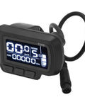 Six Pin LCD Ebike Display Panel For 24V 36V 48V 60V Electric Bikes On 22.2mm Handlebar With Real Time Speed Battery Level And Distance Readout