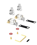 Premium V3 Pcb Mount Screw-In Keyboard Stabilizers With Pre-Clipped Stems and Elastic Support Base, showing parts and accessories.