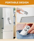 2 In 1 Rechargeable Bag Sealer With Cutter And Magnet on fridge and in pocket, white portable design