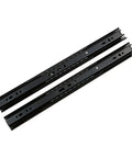 Super Smooth 36 Inch Wide Buffer Damping Steel Ball Drawer Slides Set Silent Three Section Rails For Cabinets 2 Pack Black