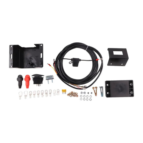 12V Electric Tarp Motor Switch Kit For Trucks With Solenoid, Rocker Switch, Bracket, Circuit Breaker, Wire Harness, Connectors