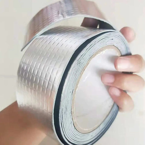 Close-up of Butyl Waterproof Repair Tape 5cm By 5m Ultra Weatherproof Sealant for roof leaks, window cracks, and pipe repairs