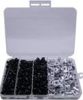 All In One M5 T Nut Screw Kit For 2020 Aluminum Extrusion System With 150 Sliding T Nuts 50 M5 X 8 Screws 50 M5 X 10 Screws 50 M5 X 12 Screws And 1 Wrench For Quick No Fuss 2020 V Slot Assembly, showing sorting box