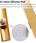 Anti-noise silicone pad detail for Sliding Door Pull Handles For Exterior Glass Doors Aluminum Black Double Sided Gate Grab Bars Easy To Install Inside And Outside For Patio Doors DIY Friendly Modern Durable Hardware